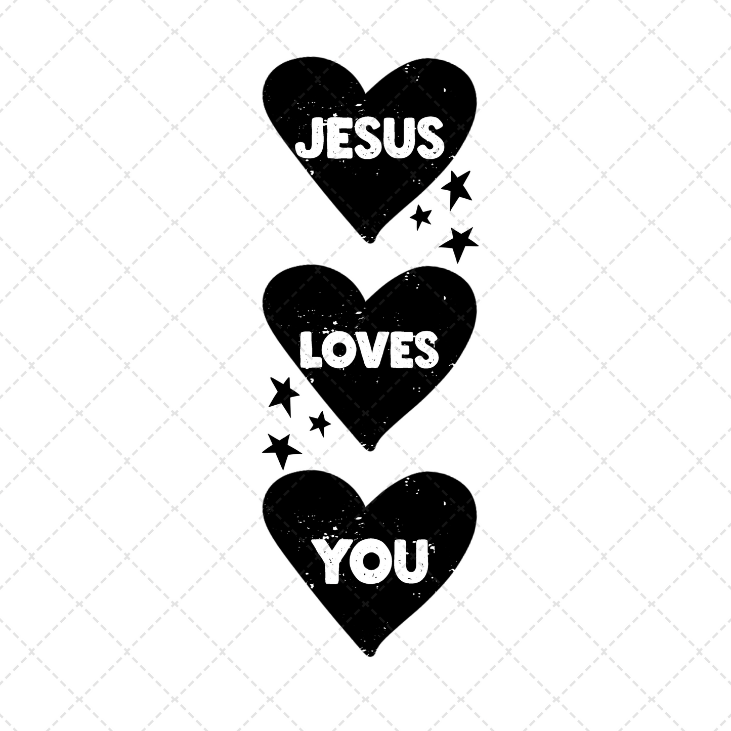 Jesus Loves You Transfer ** TWO PART* SOLD SEPARATELY**