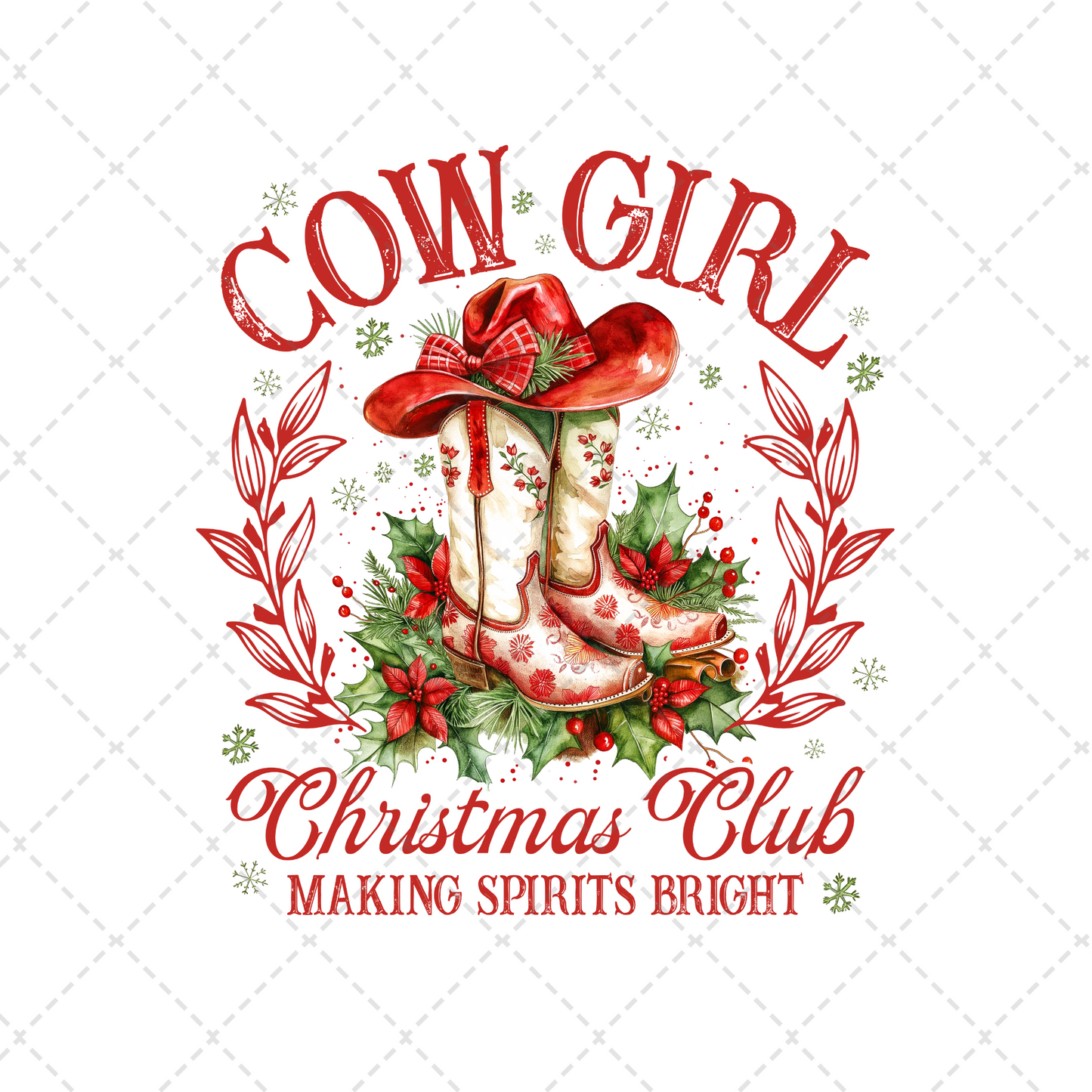 Cowgirl Christmas Club Transfer