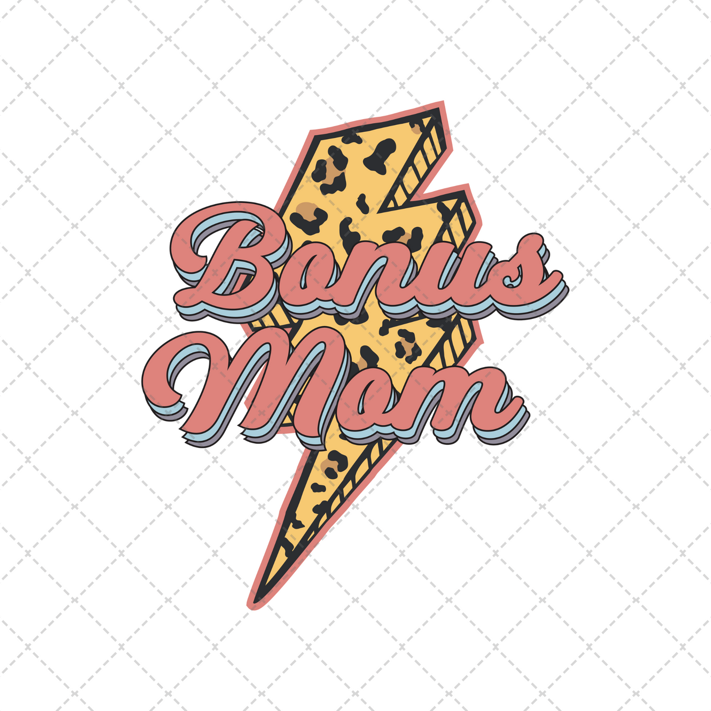 Bonus Mom Lightning Bolt Transfer