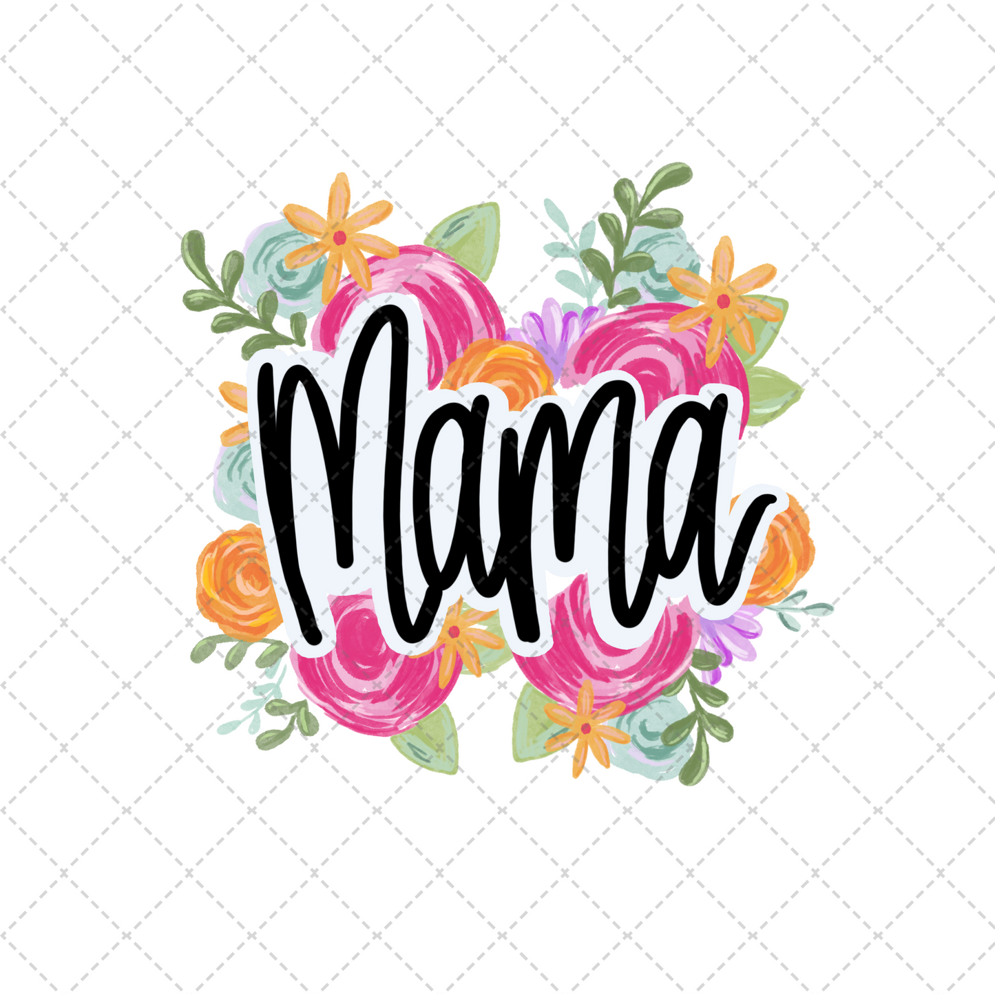 Spring Floral Mama Transfer