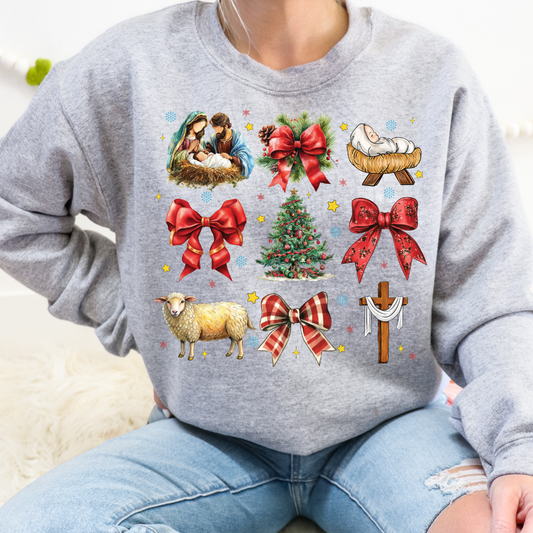 Christmas Nativity Scene Coquette Transfer