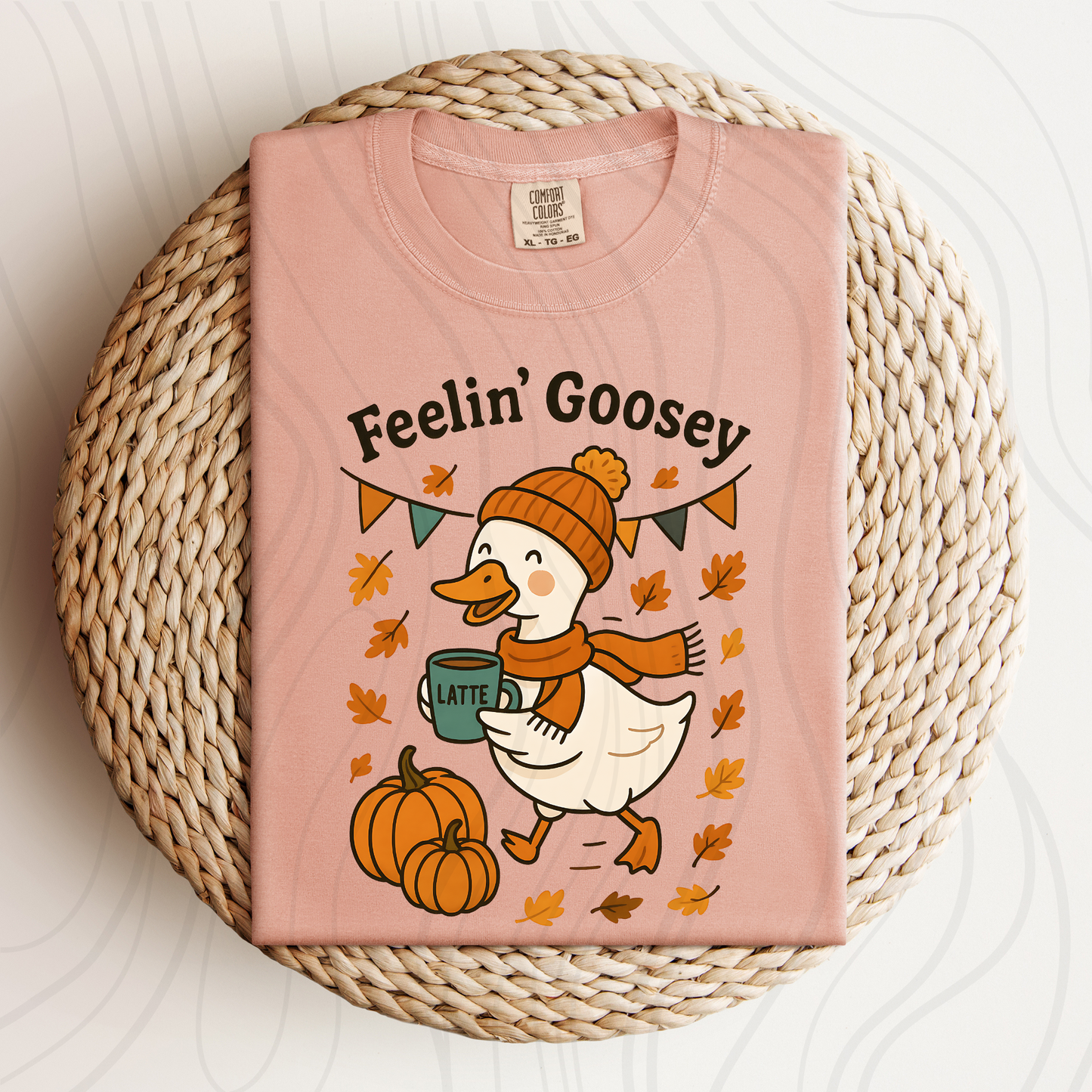 Feelin Goosey Fall Leaves Transfer