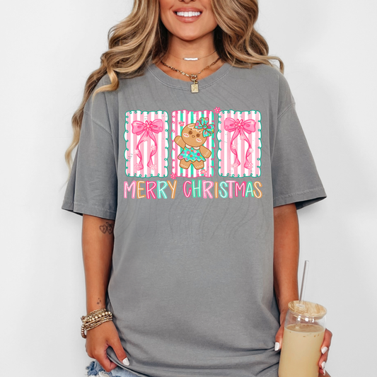 Merry Christmas Gingerbread Stamp Transfer