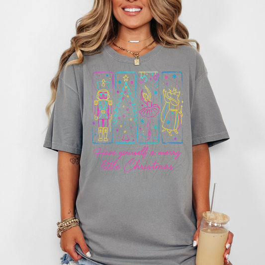 Neon Merry Little Christmas Nutcracker Transfer