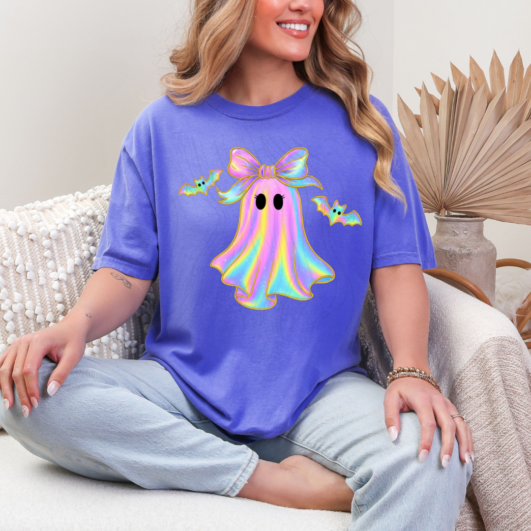 Iridescent Ghost With Bat Transfer