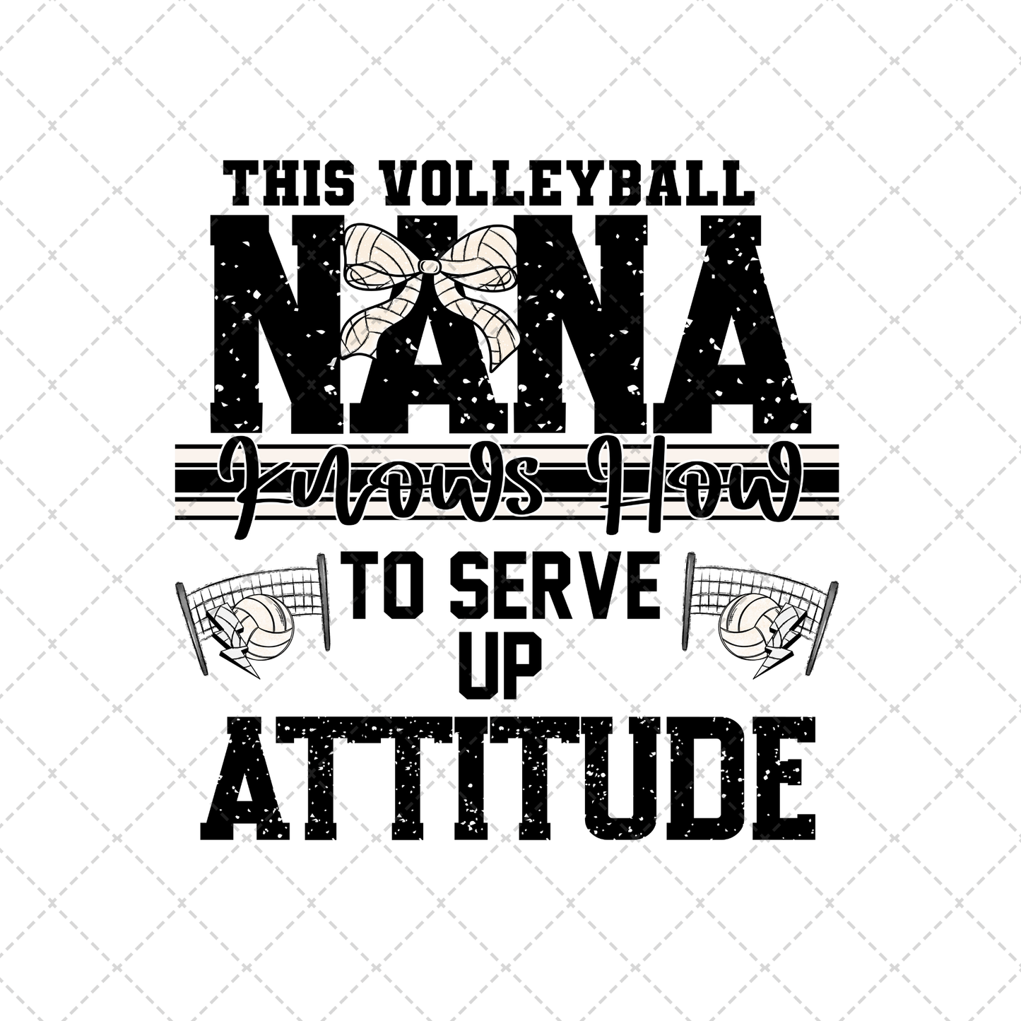 This Volleyball Nana Transfer ** TWO PART* SOLD SEPARATELY**