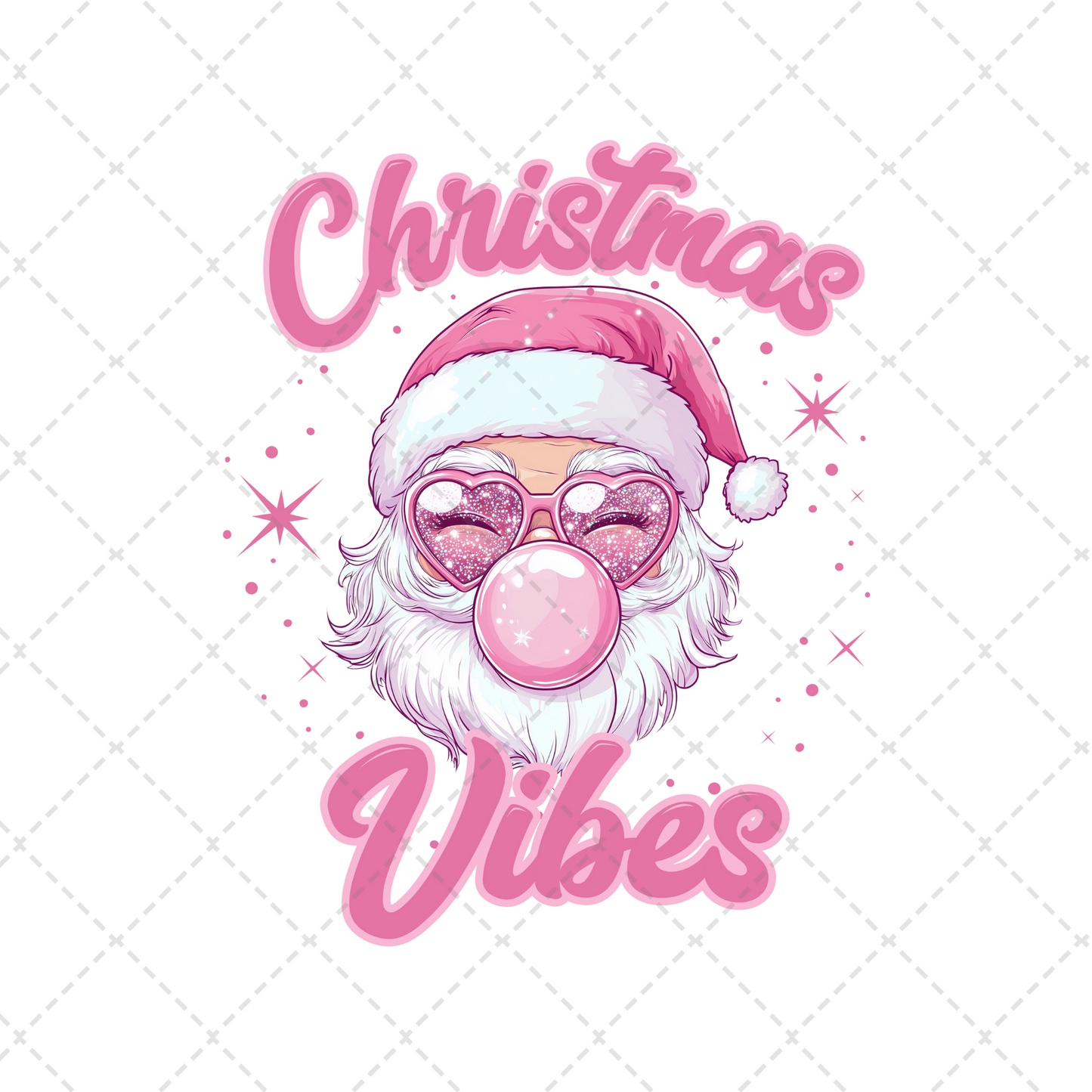 Bubblegum Christmas Vibes Transfer