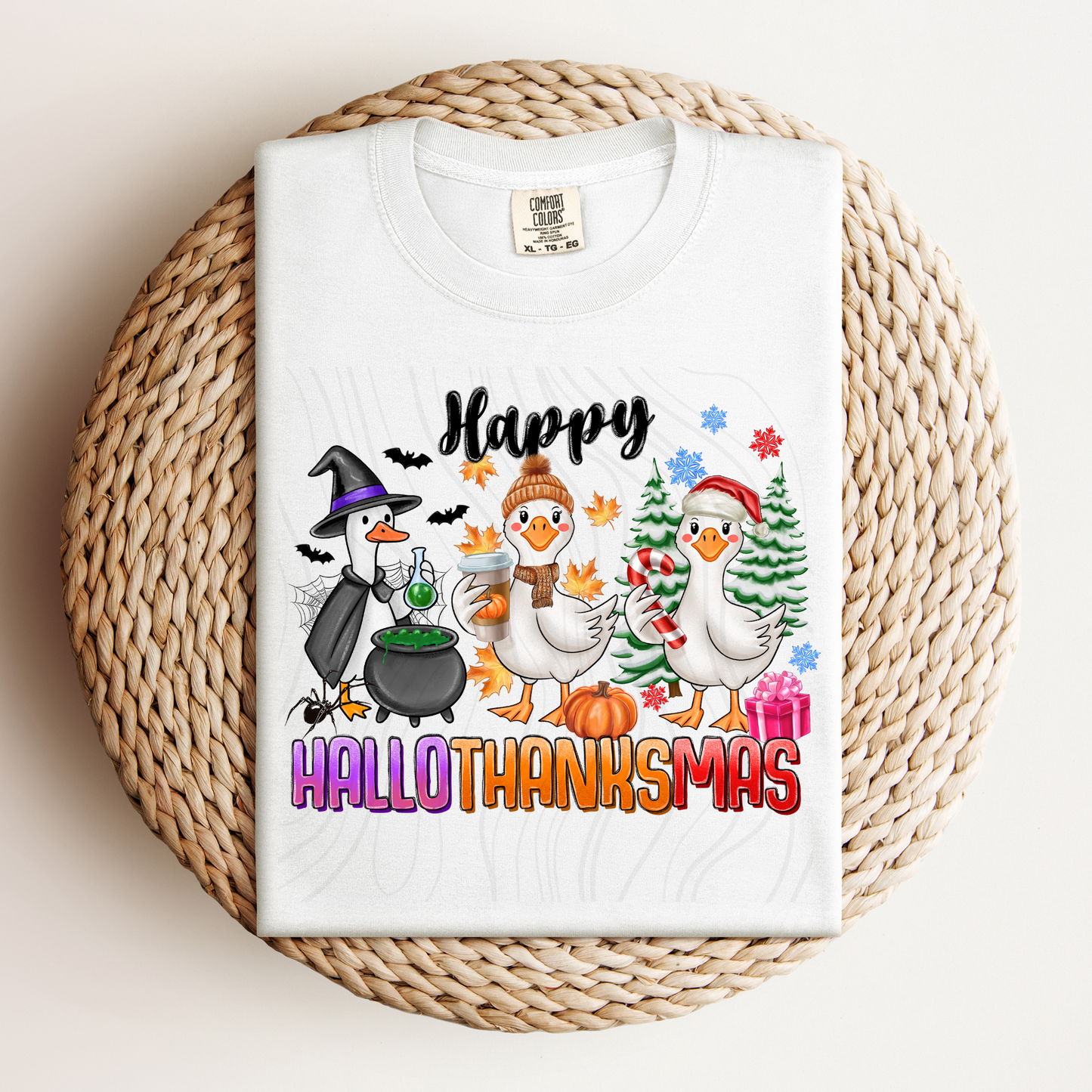 Goose Happy Hallothanksmas Transfer