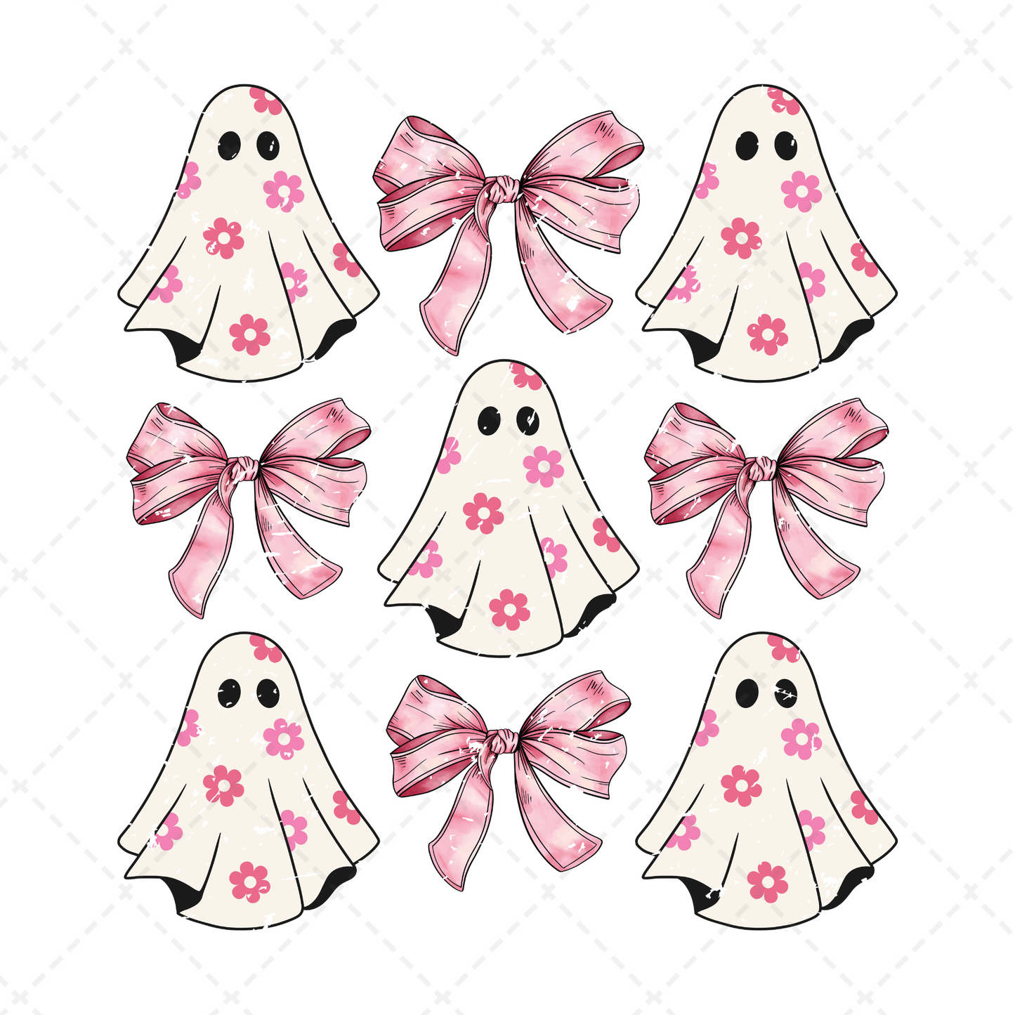 Ghost Pink Bow Transfer