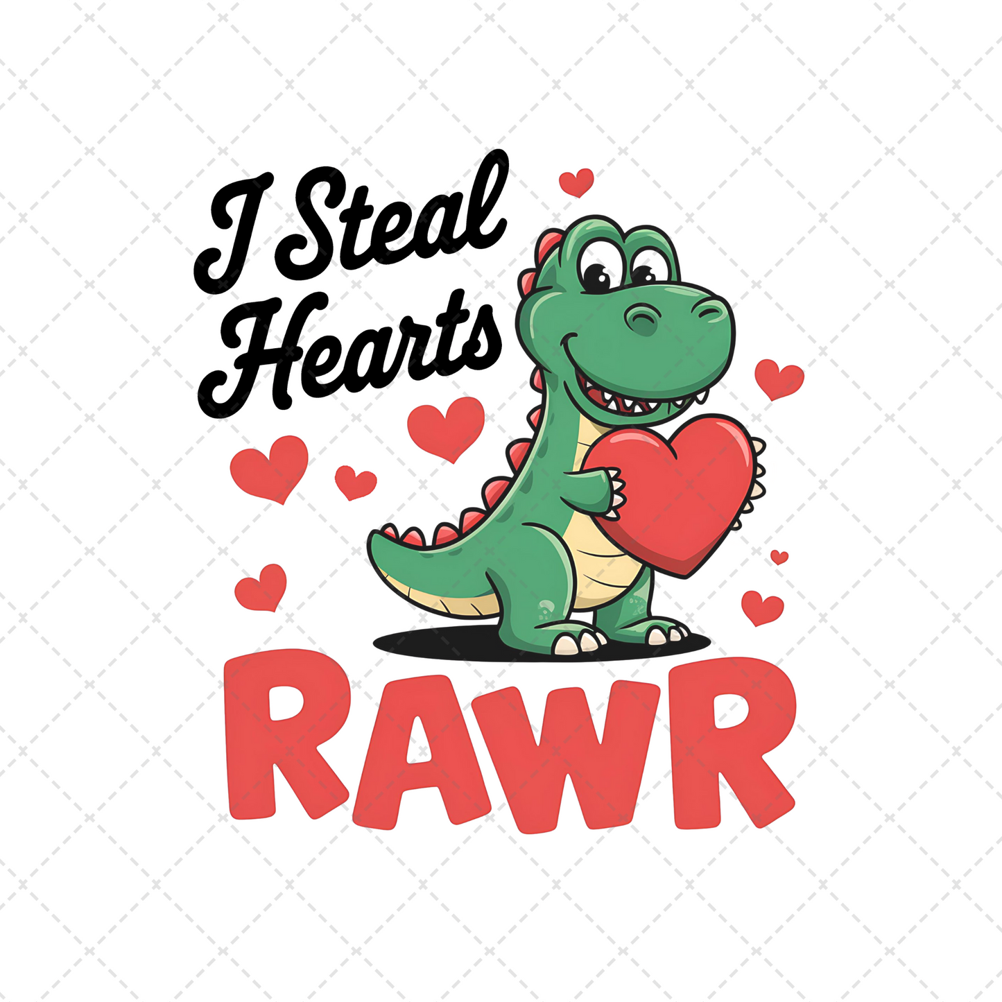 I Steal Hearts Rawr Transfer