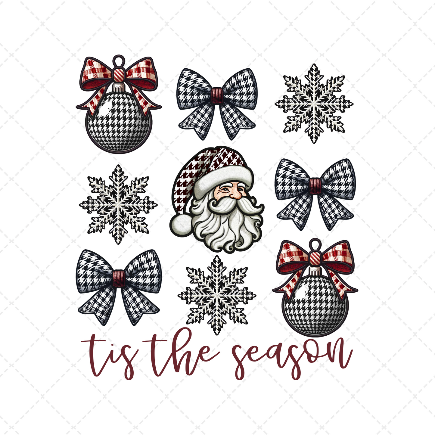 Santa Plaid Coquette Transfer