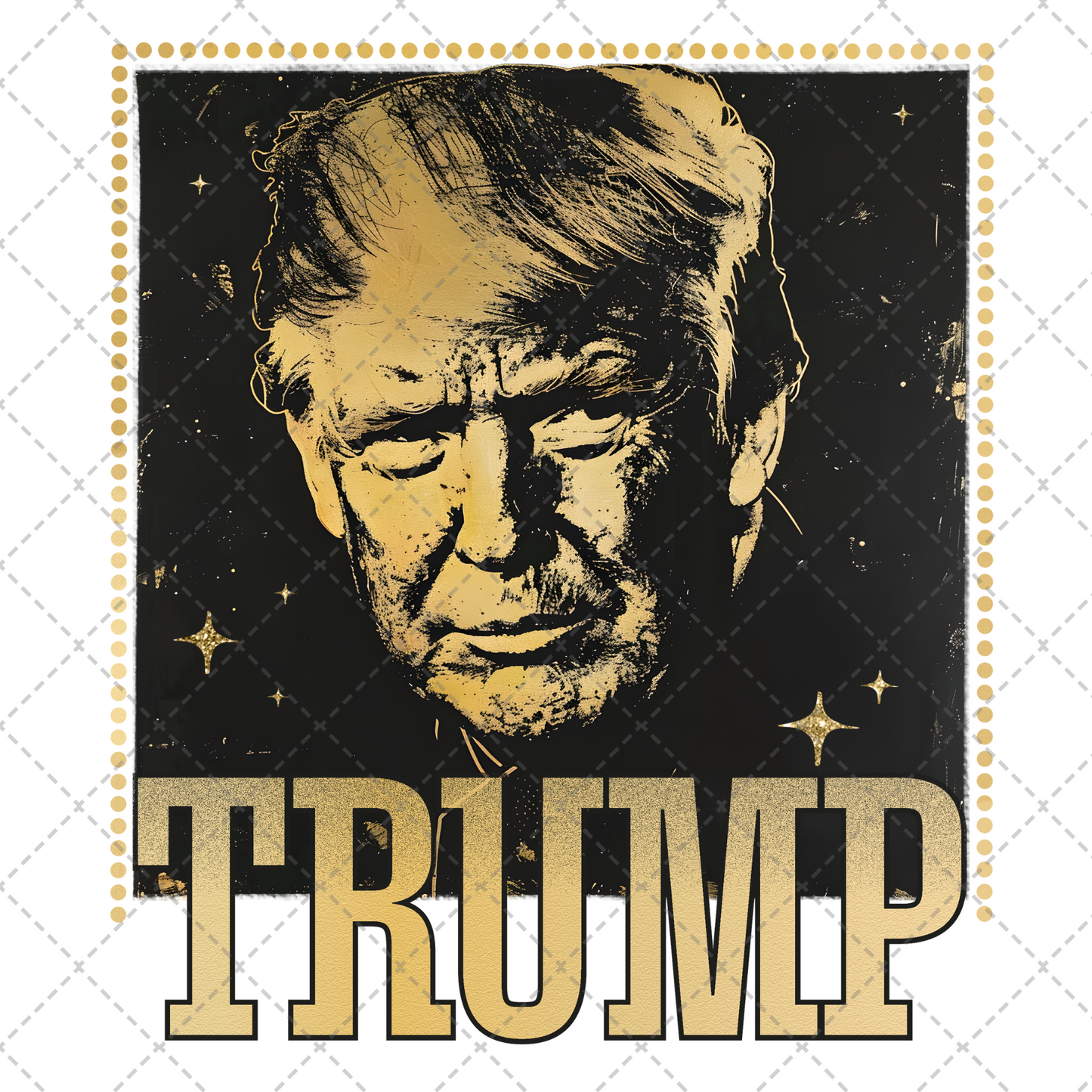 Trump Gold And Black Transfer