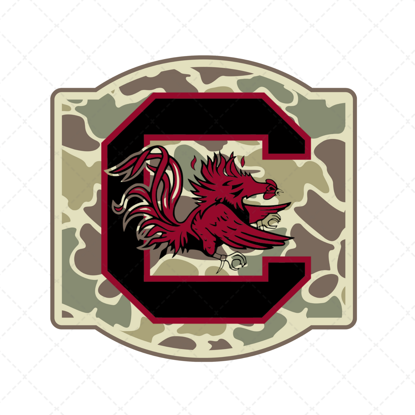 Camo Gamecocks Transfer ** TWO PART* SOLD SEPARATELY**