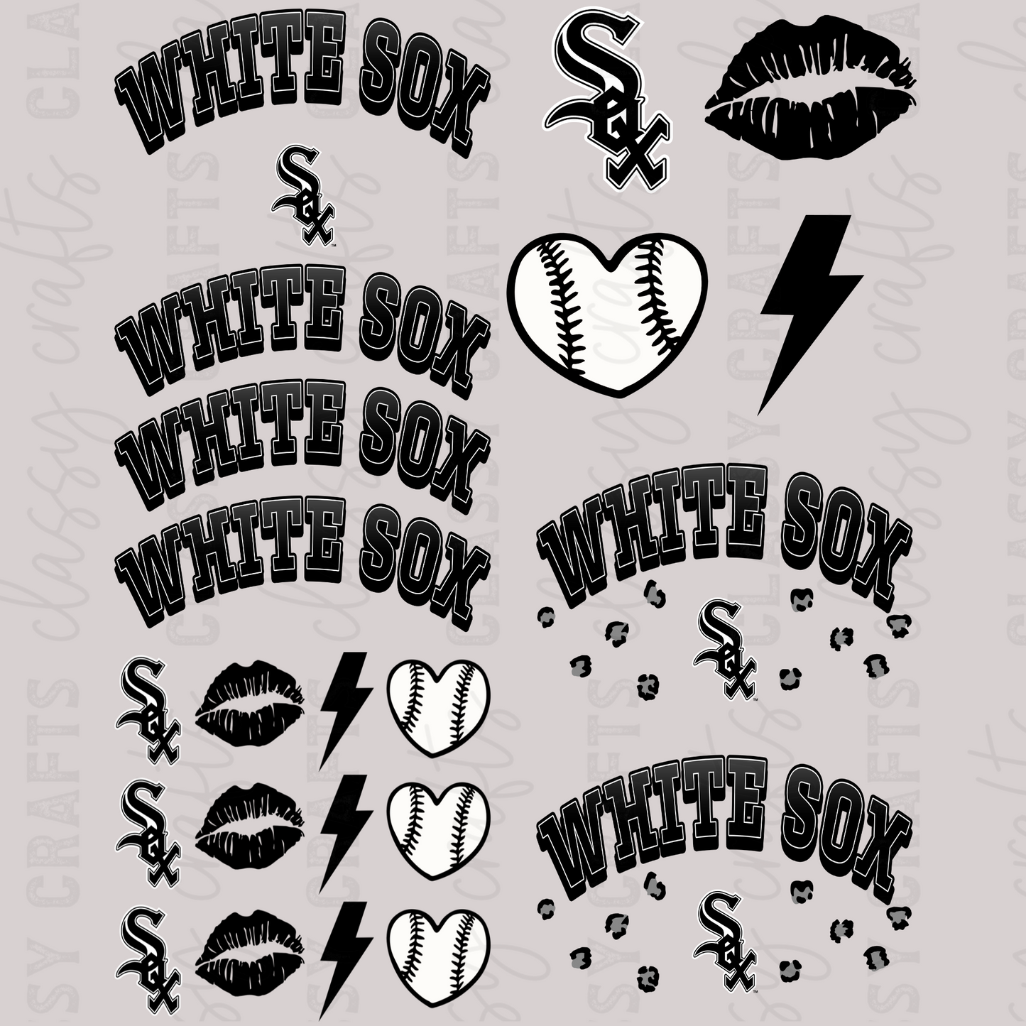 White Sox -  30x24 - MINI PREMADE GANG SHEET