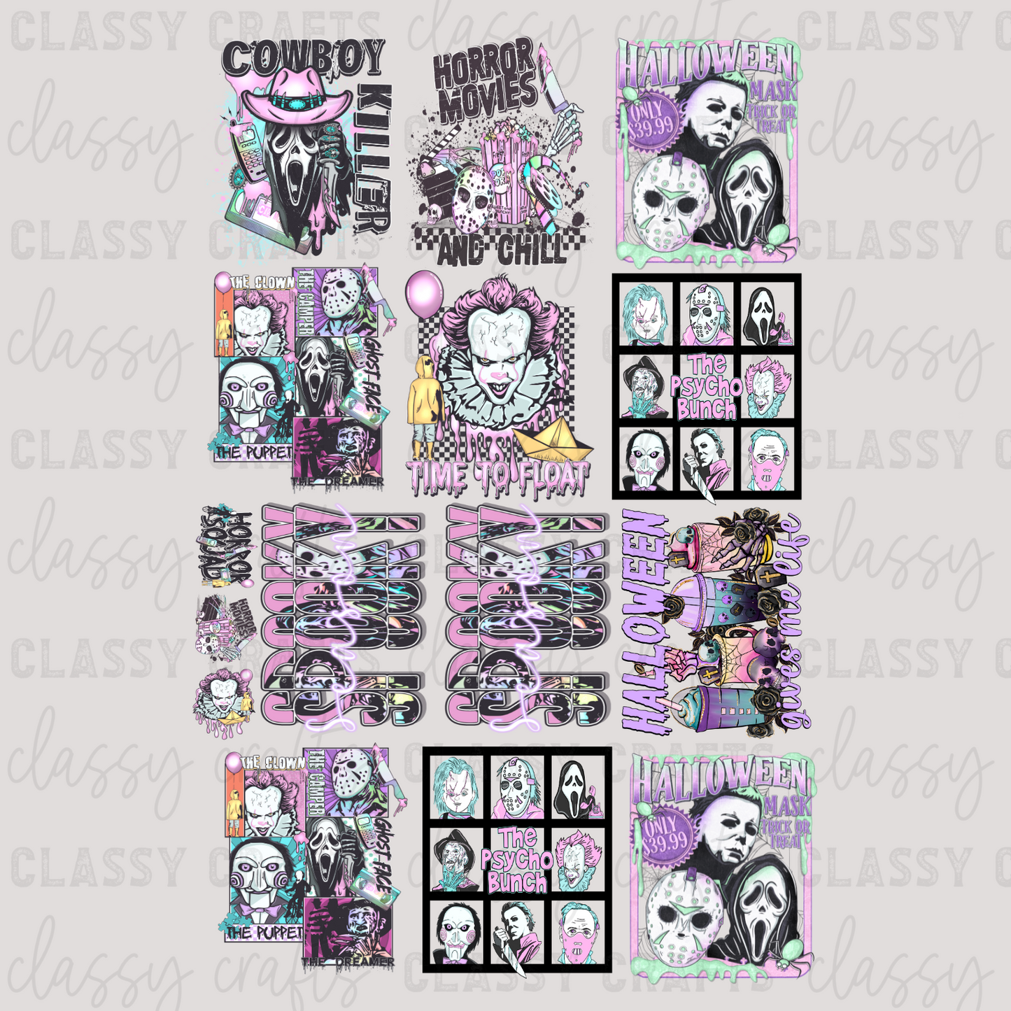 Neon Halloween - 30x48 -PREMADE GANG SHEET