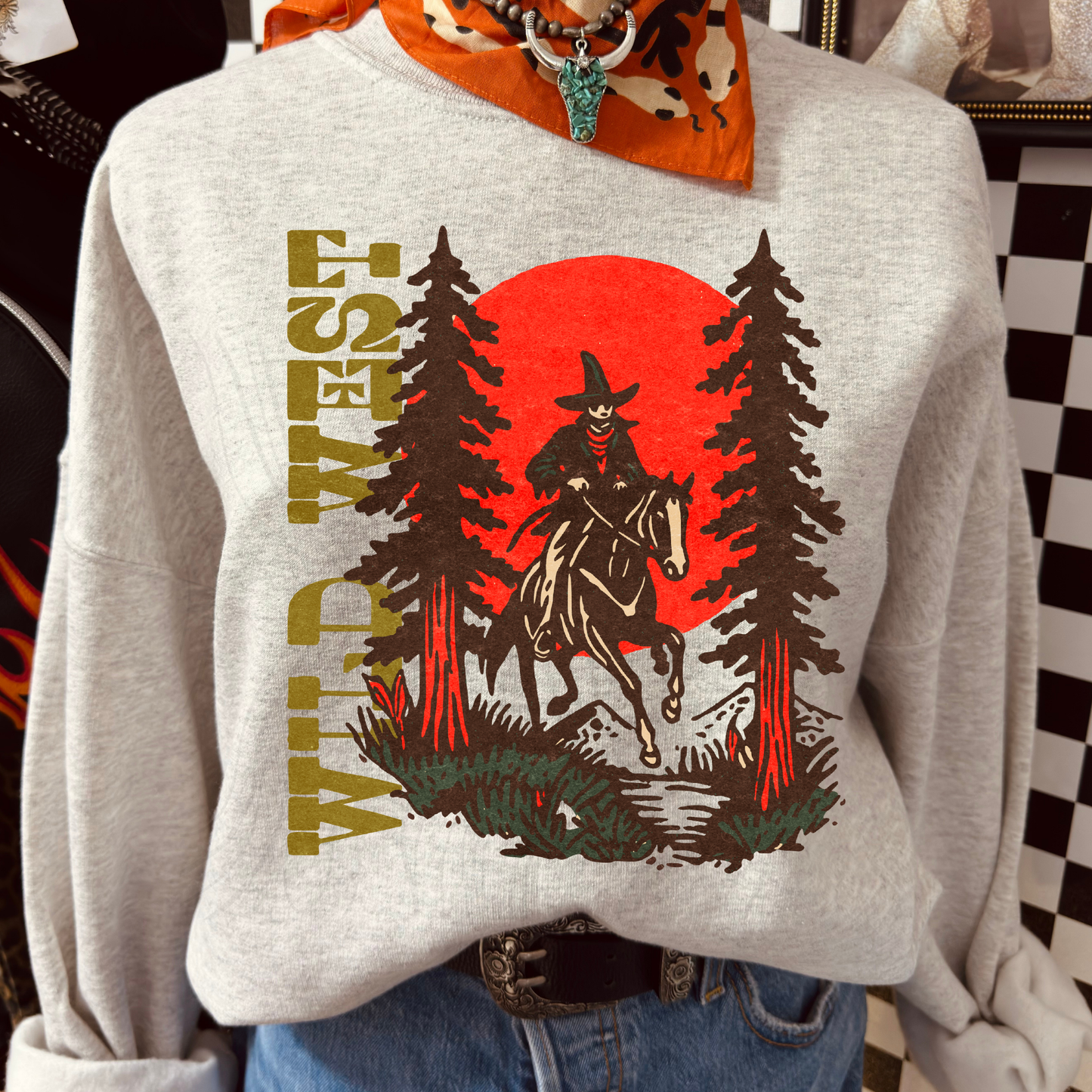 Wild West Cowboy And Horse Transfer