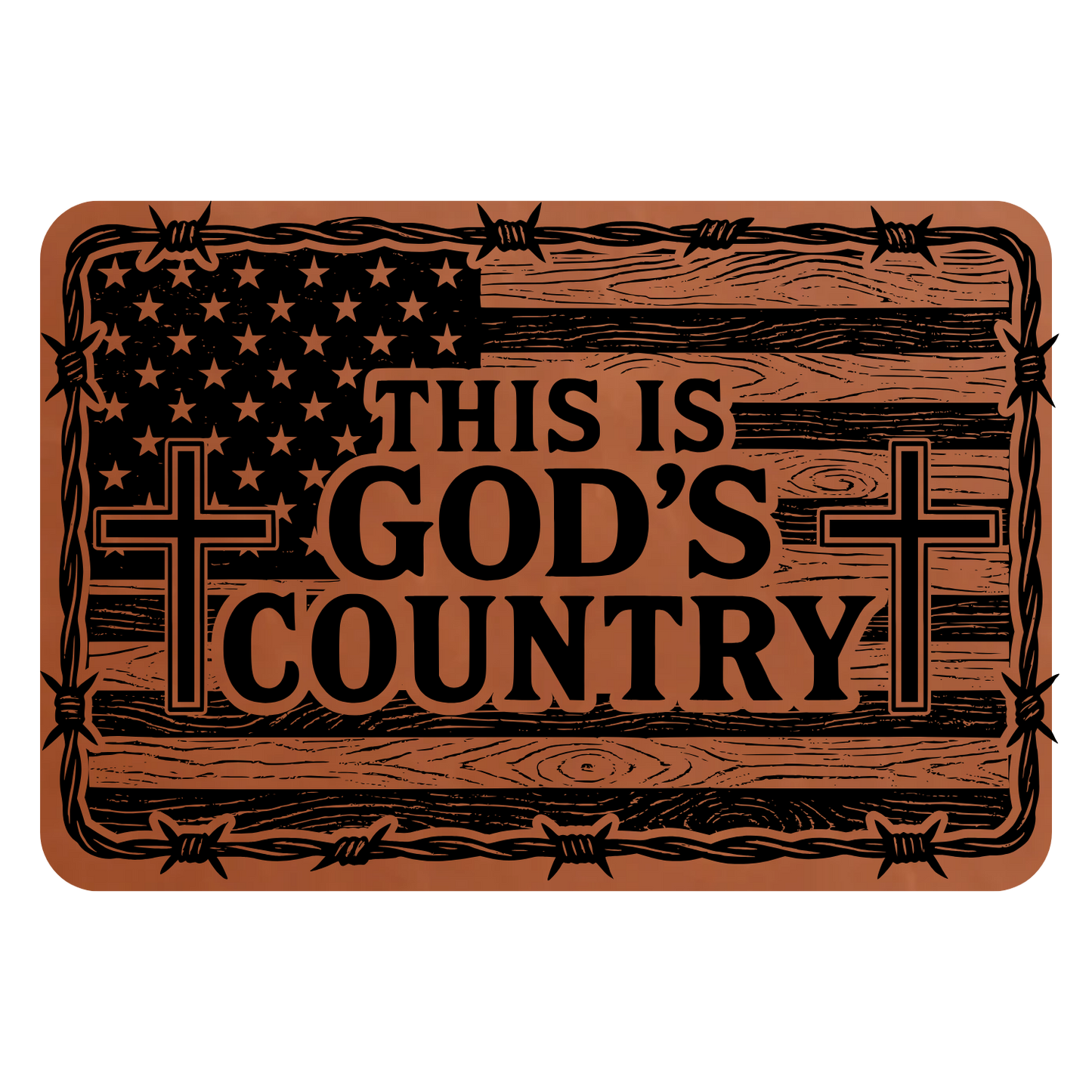 This Is God's Country  Leather Patch