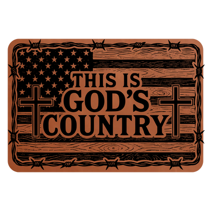This Is God's Country  Leather Patch