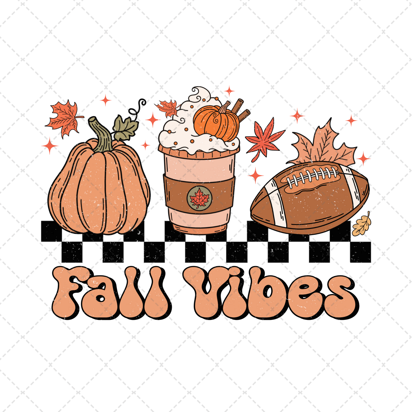 Fall Vibes Retro Transfer