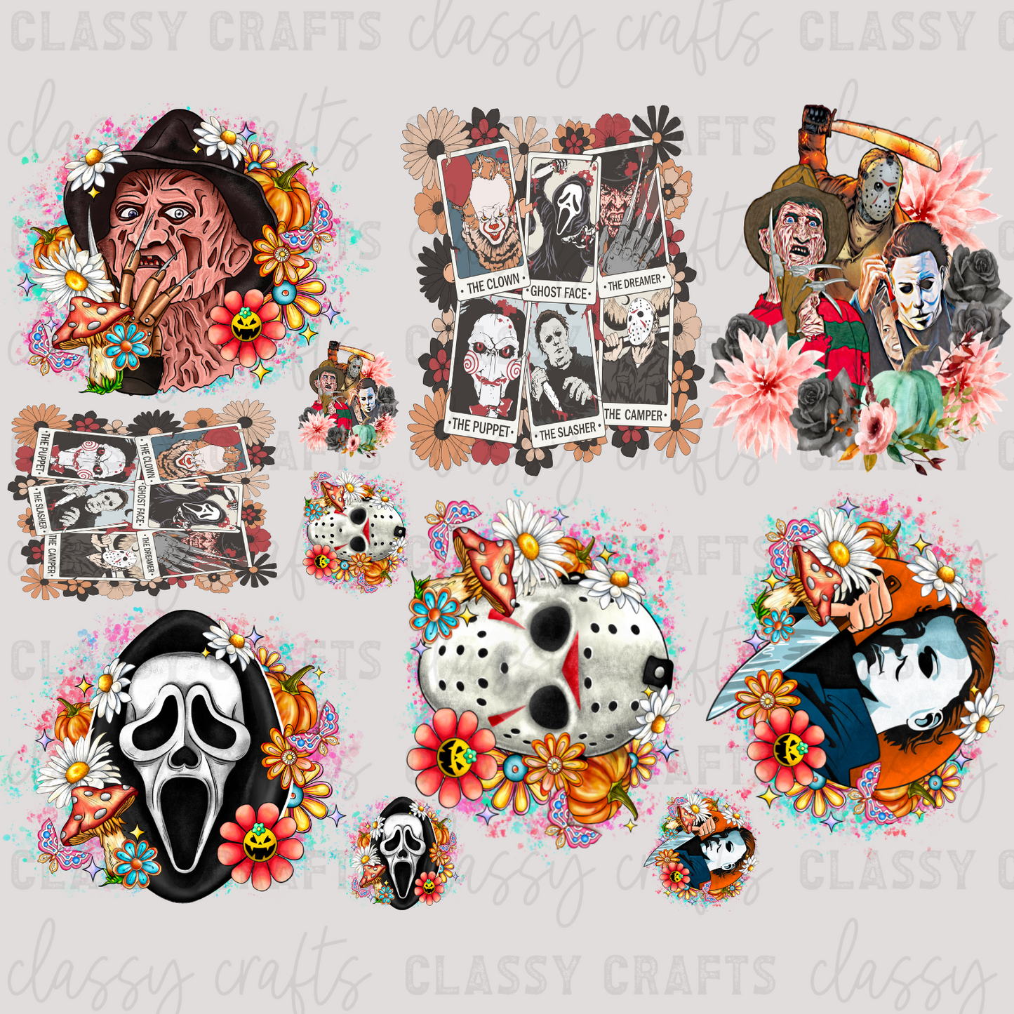 Halloween Floral - 30x24 -PREMADE GANG SHEET