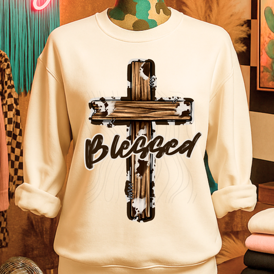 Blessed Cowhide Cross Transfer