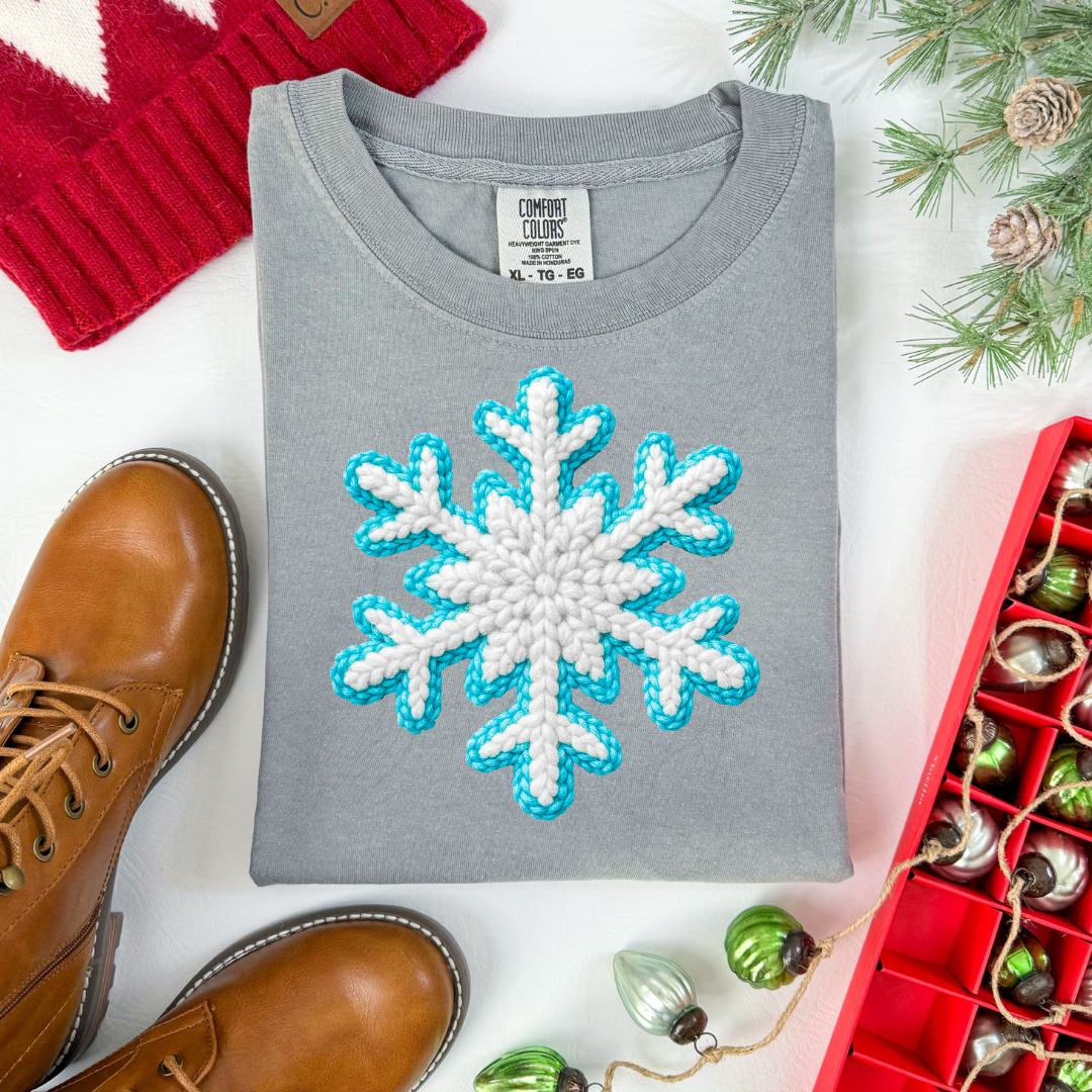 SNOWFLAKE FAUX YARN TRANSFER