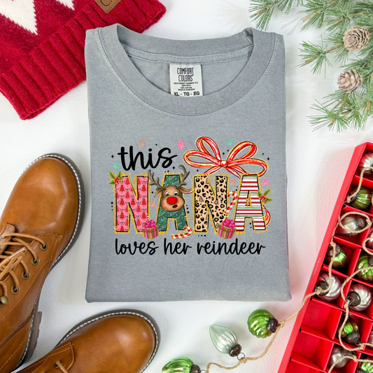 This Nana Loves Her Reindeer Transfer