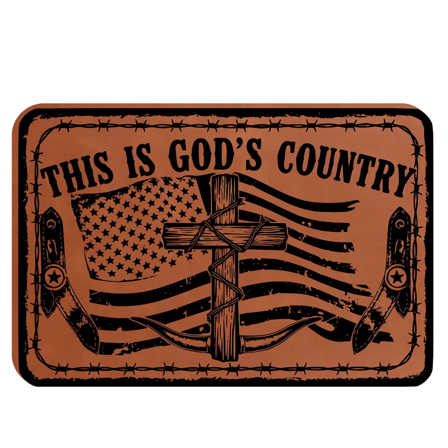 This Is God's Country  Leather Patch
