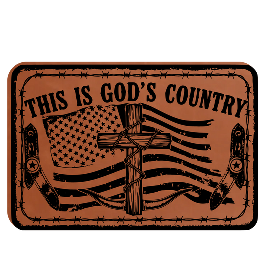 This Is God's Country  Leather Patch