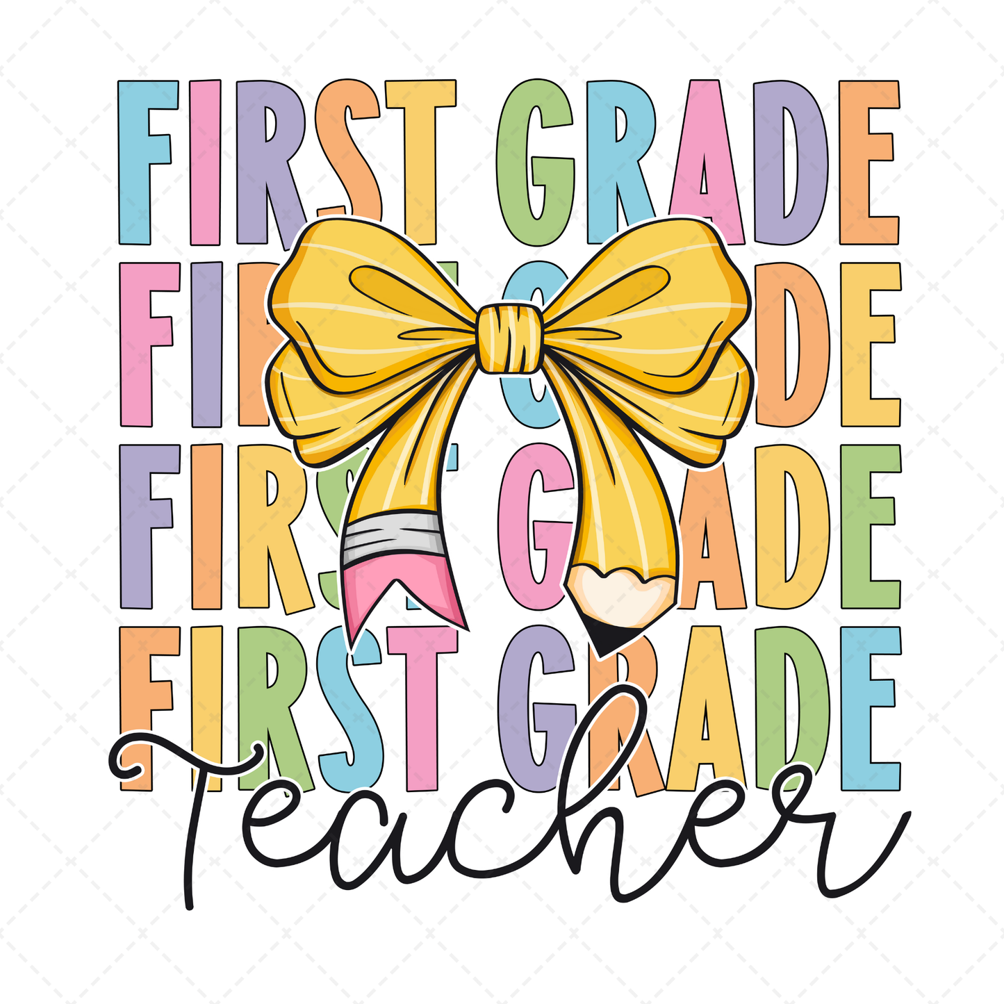 1st Grade Teacher Bow Transfer