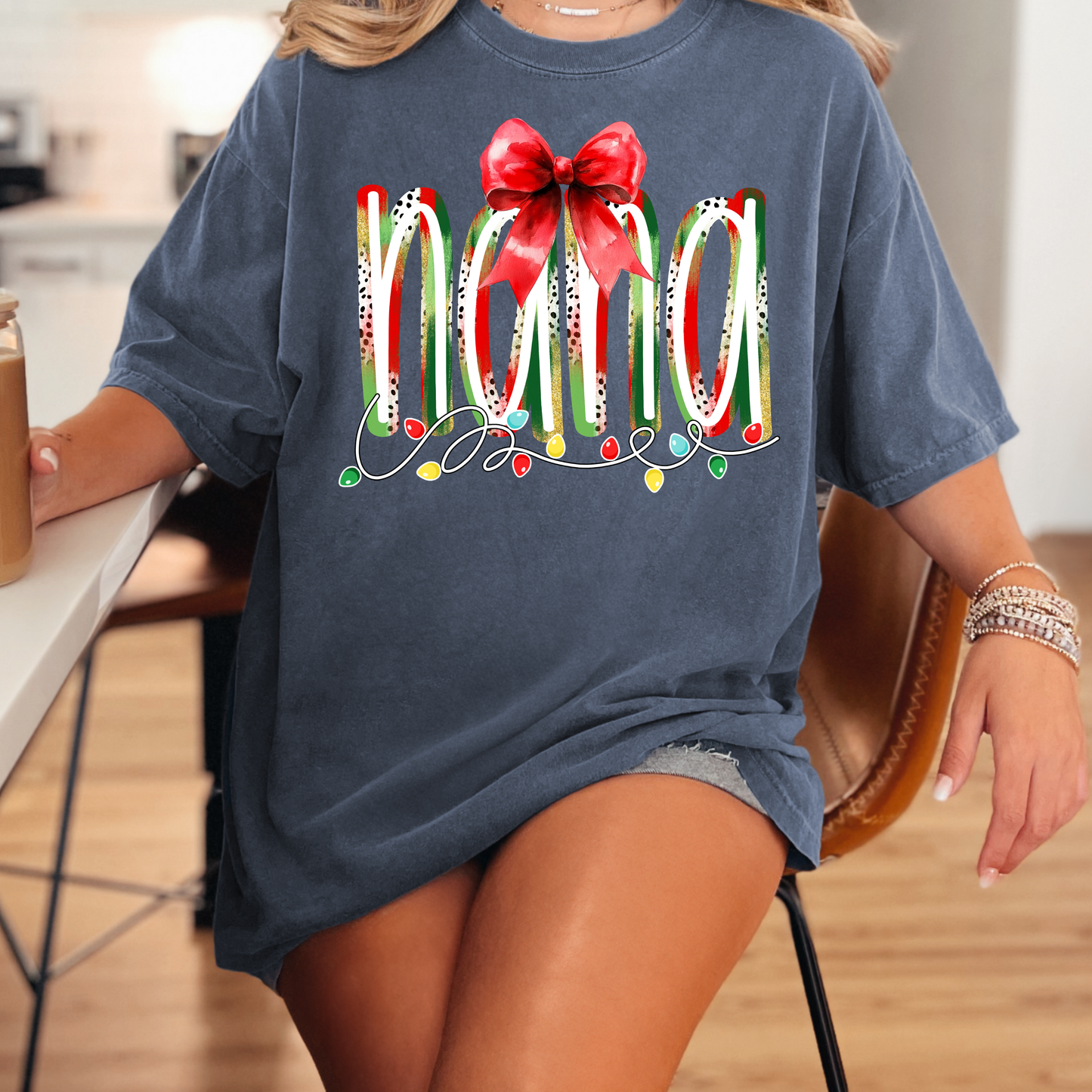 Nana Christmas Lights Transfer