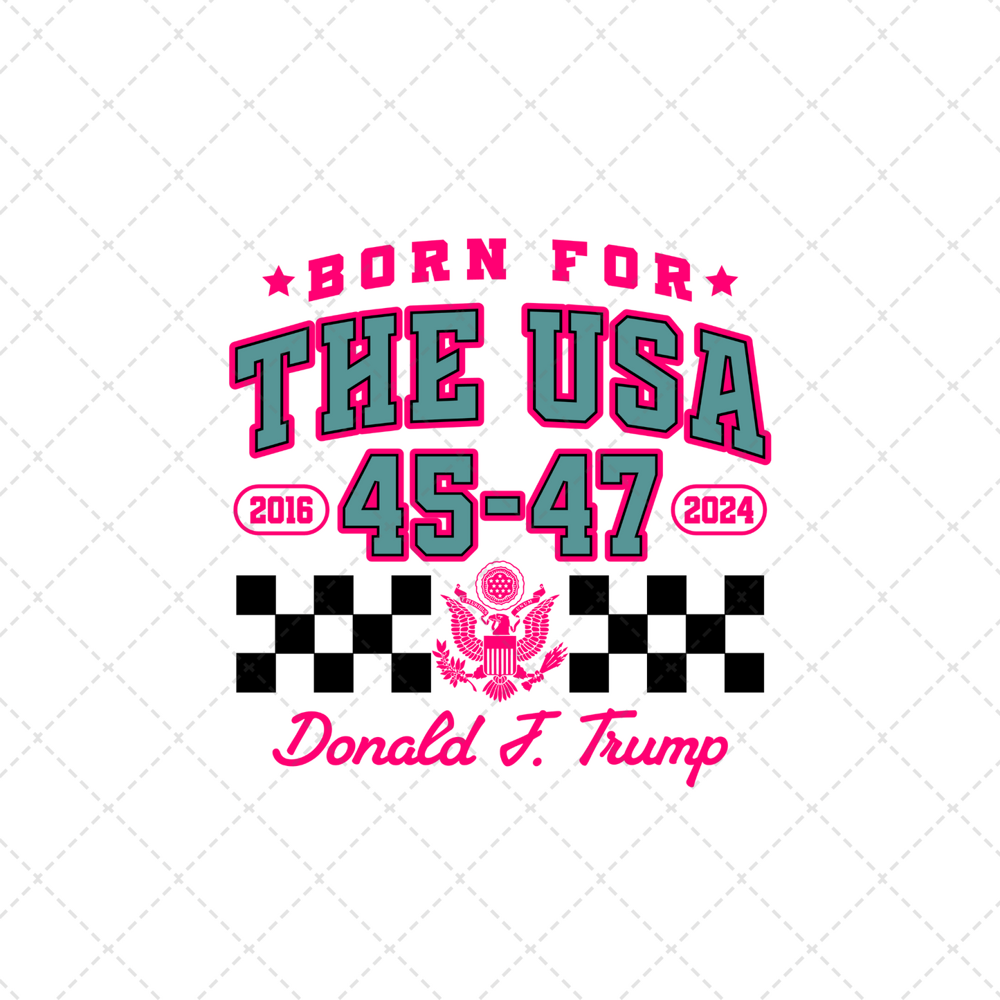 Born For The USA Pink Transfer