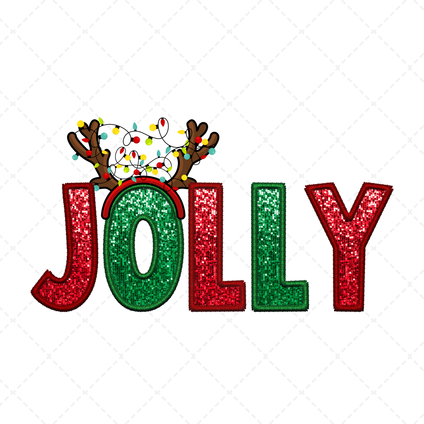 Jolly Faux Sequin Transfer