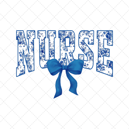 Blue Floral Nurse Transfer