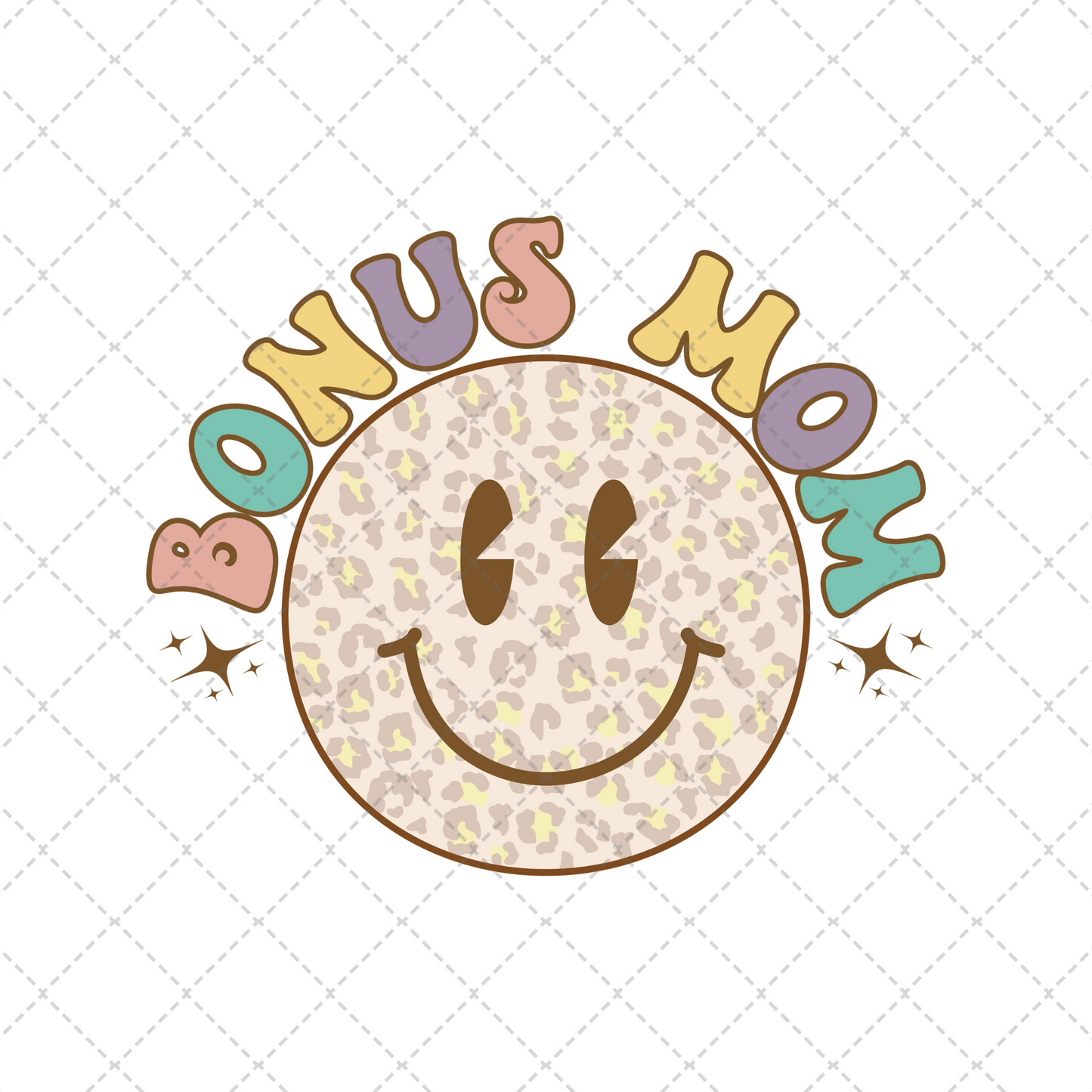 Bonus Mom Leopard Circle Transfer