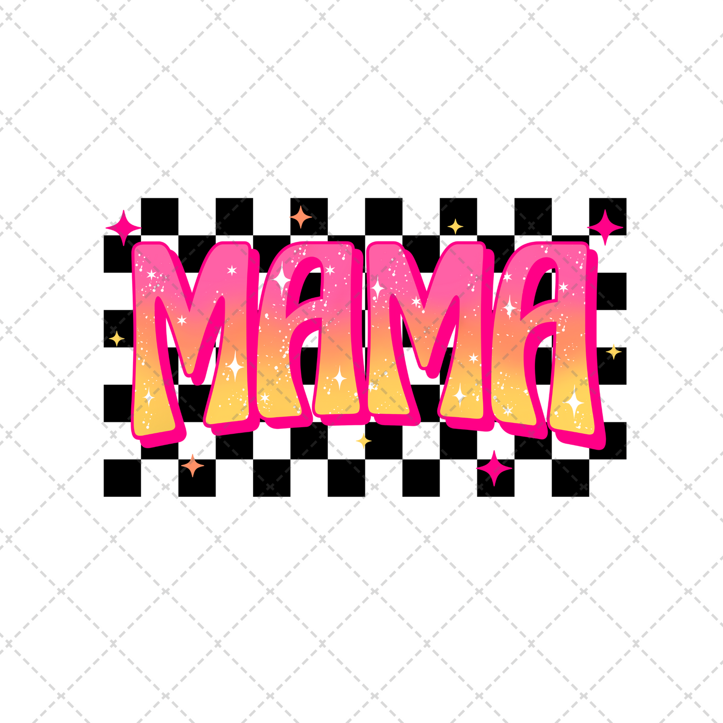 Checkered Mama Mini Transfer