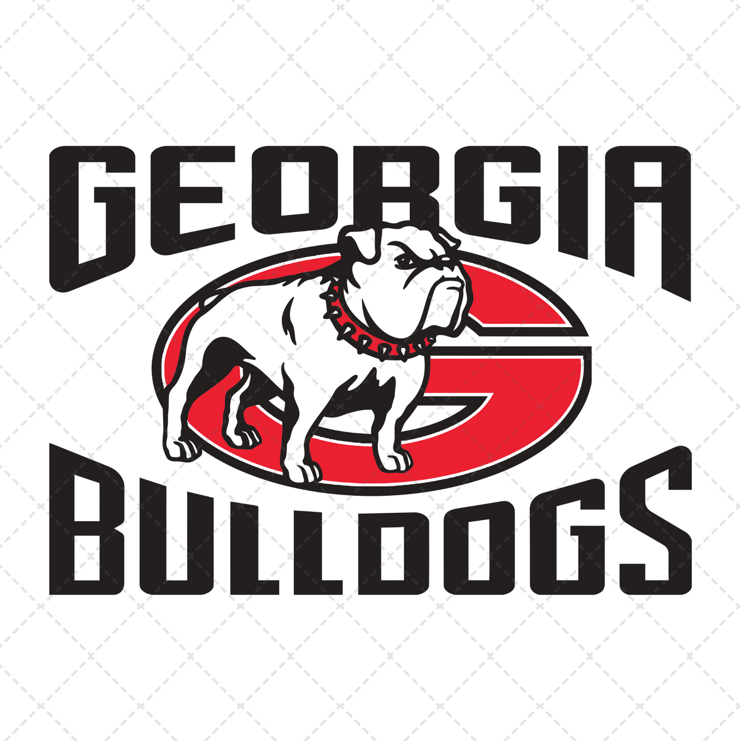 GA Camo Georgia Bulldogs Transfer ** TWO PART* SOLD SEPARATELY**