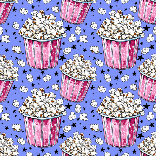 Popcorn And Stars Seamless - Sublimation Tumbler Transfer