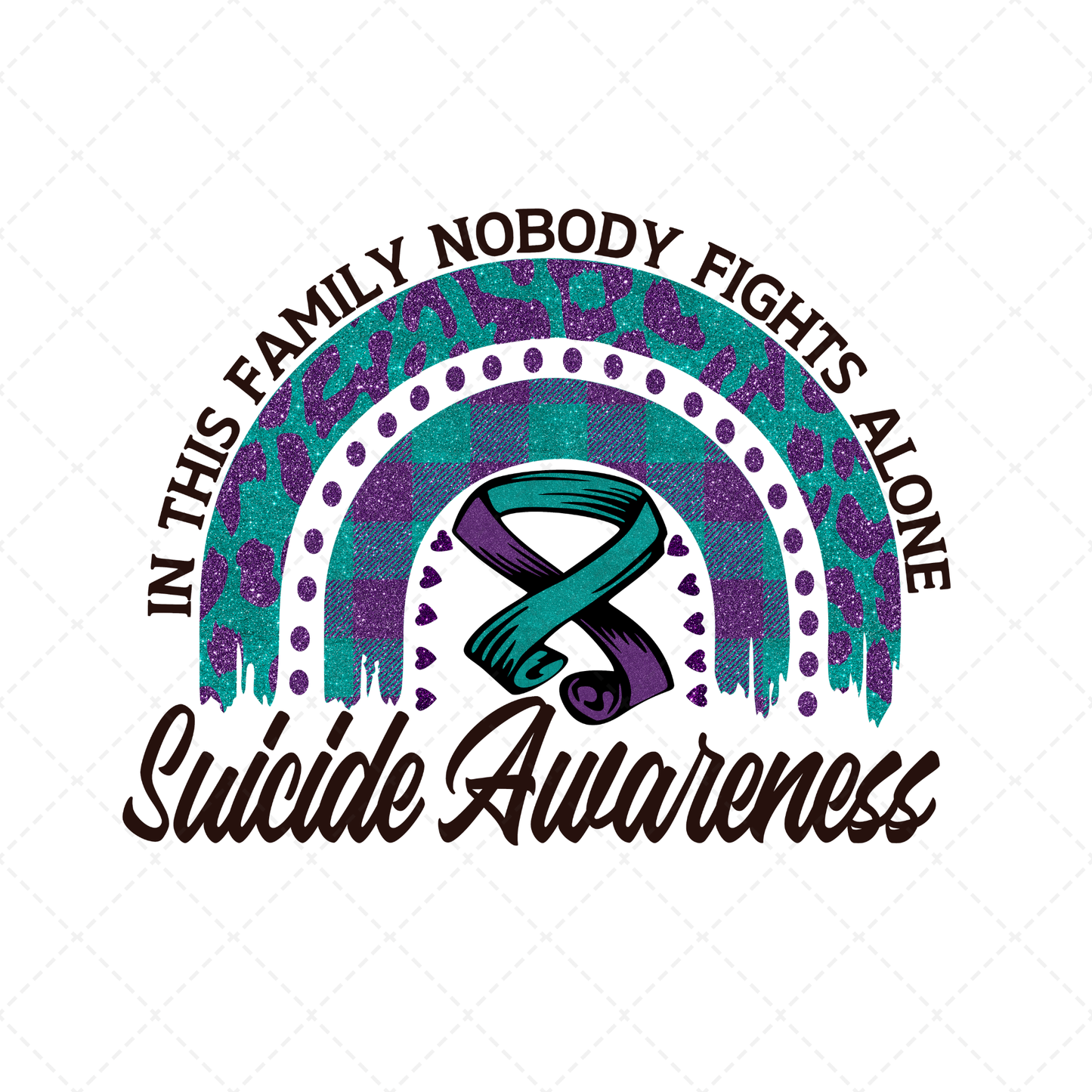 Suicide Awareness Rainbow Transfer