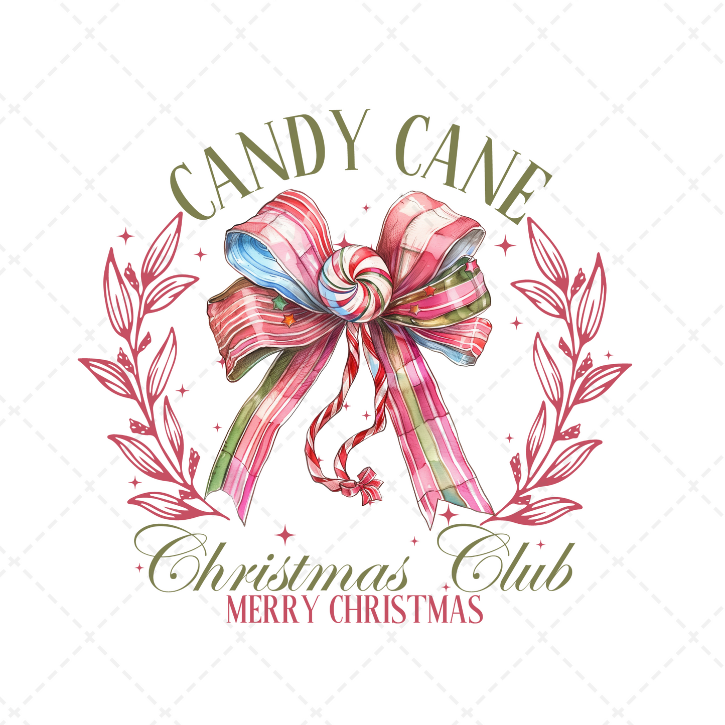 Candy Cane Christmas Club Transfer