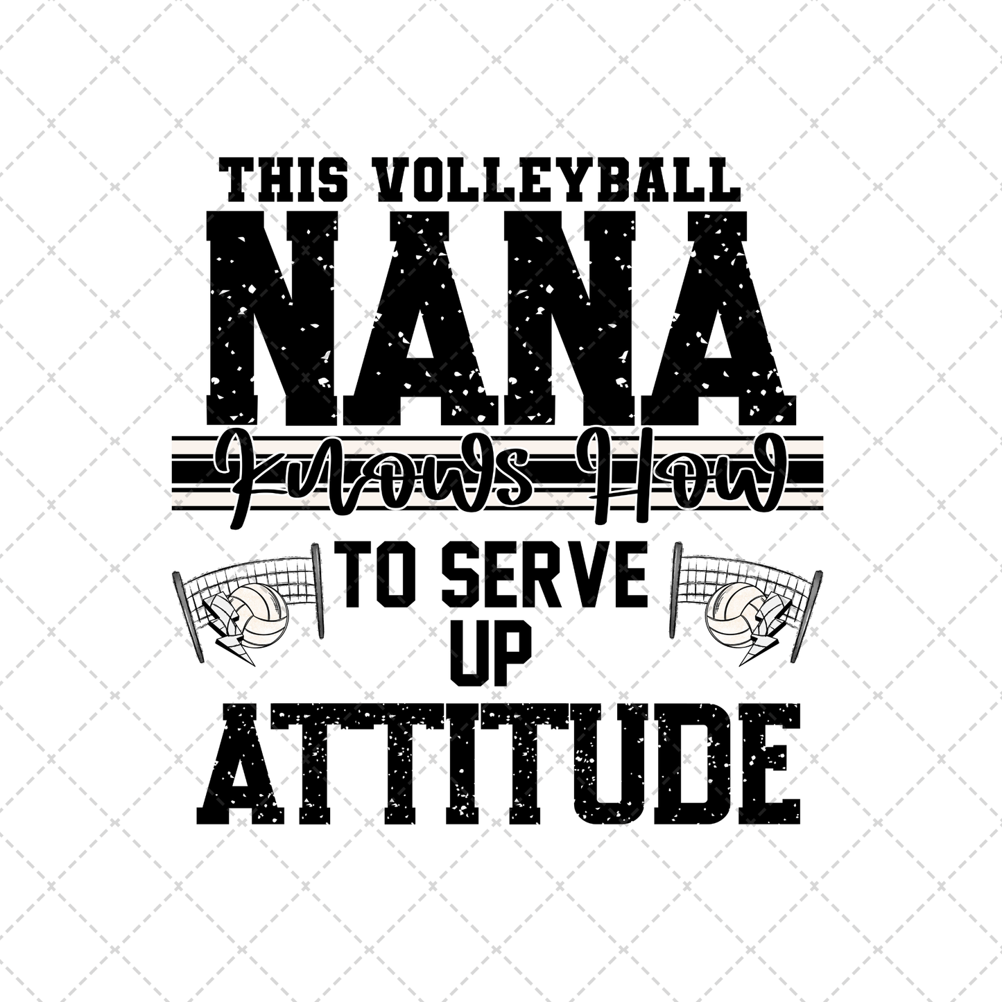 This Volleyball Nana Transfer ** TWO PART* SOLD SEPARATELY**