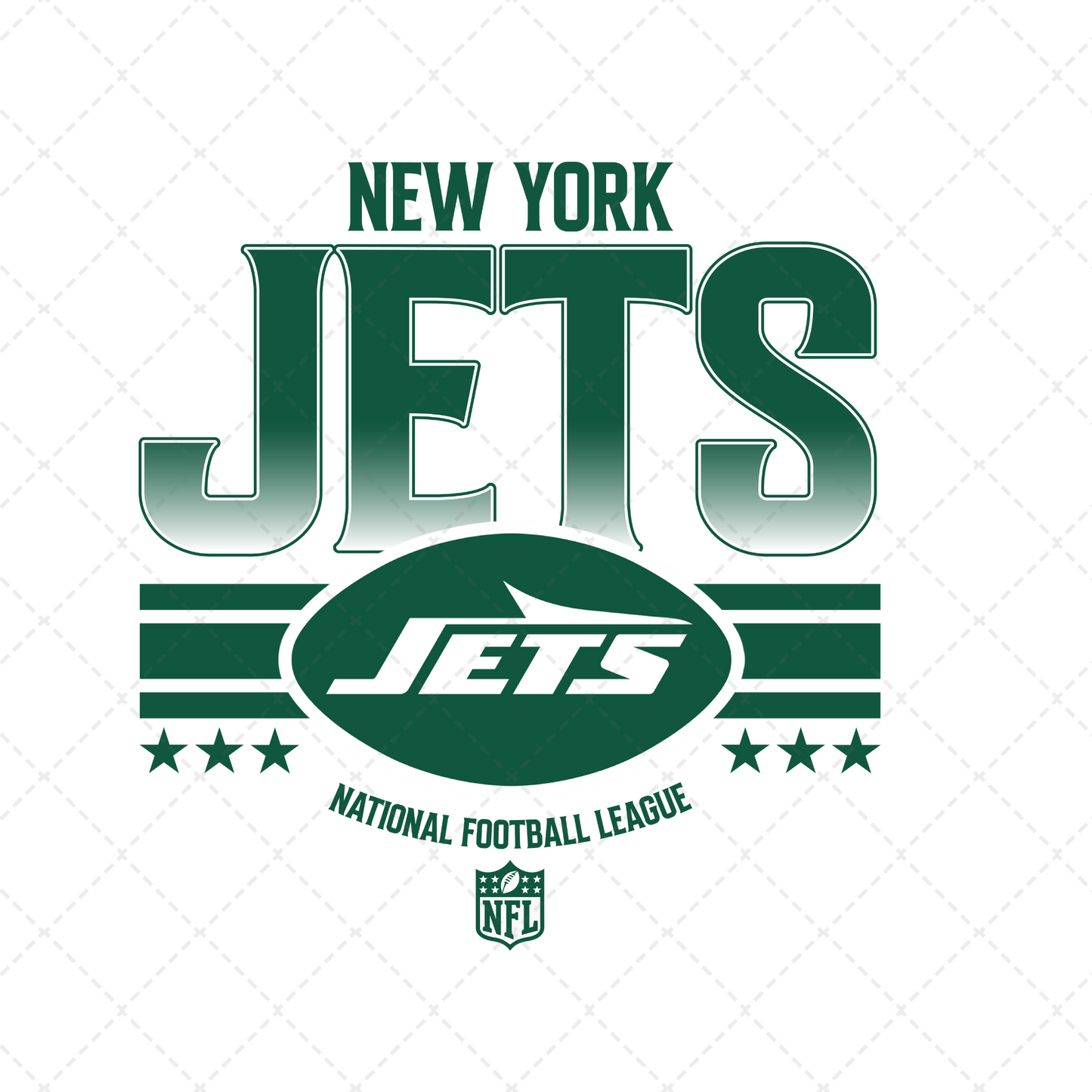 NYJ Stripe Transfer **TWO PART* SOLD SEPARATELY**