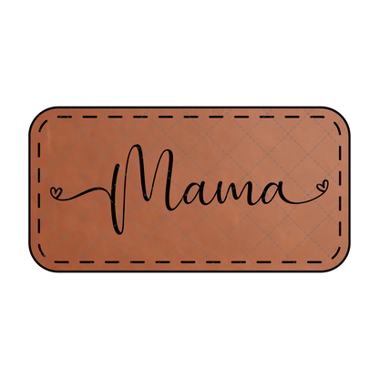 Mama Heart Leather Patch