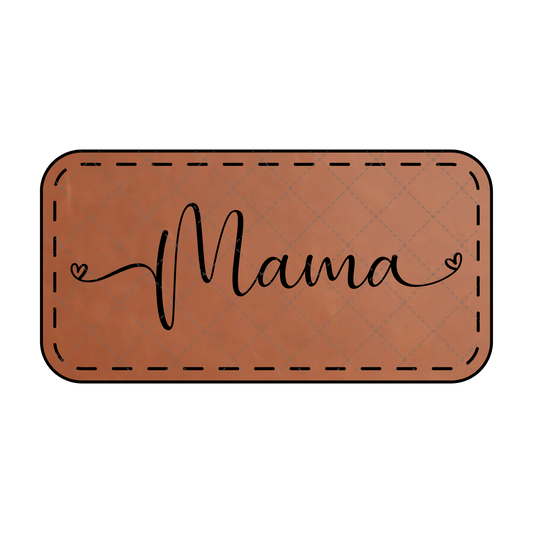Mama Heart Leather Patch