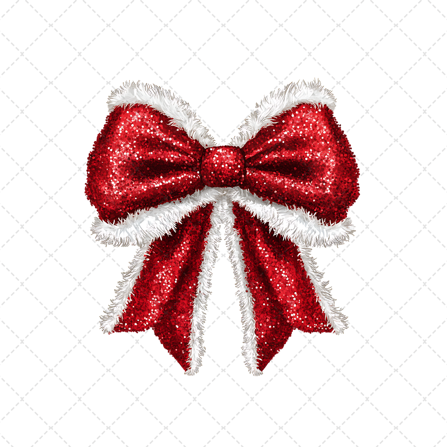 Coquette Merry Christmas Side Bow Transfer