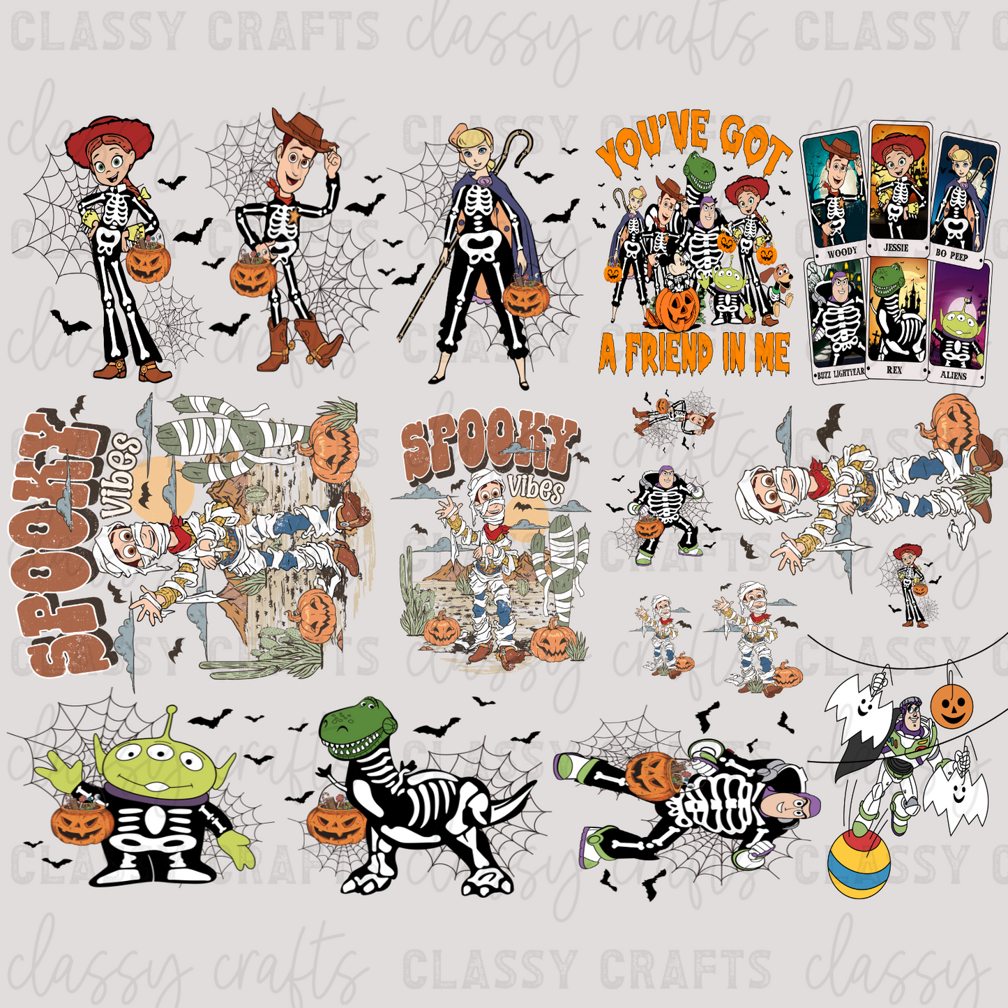 Spooky PIX - 30x24 - **YOUTH** PREMADE GANG SHEET