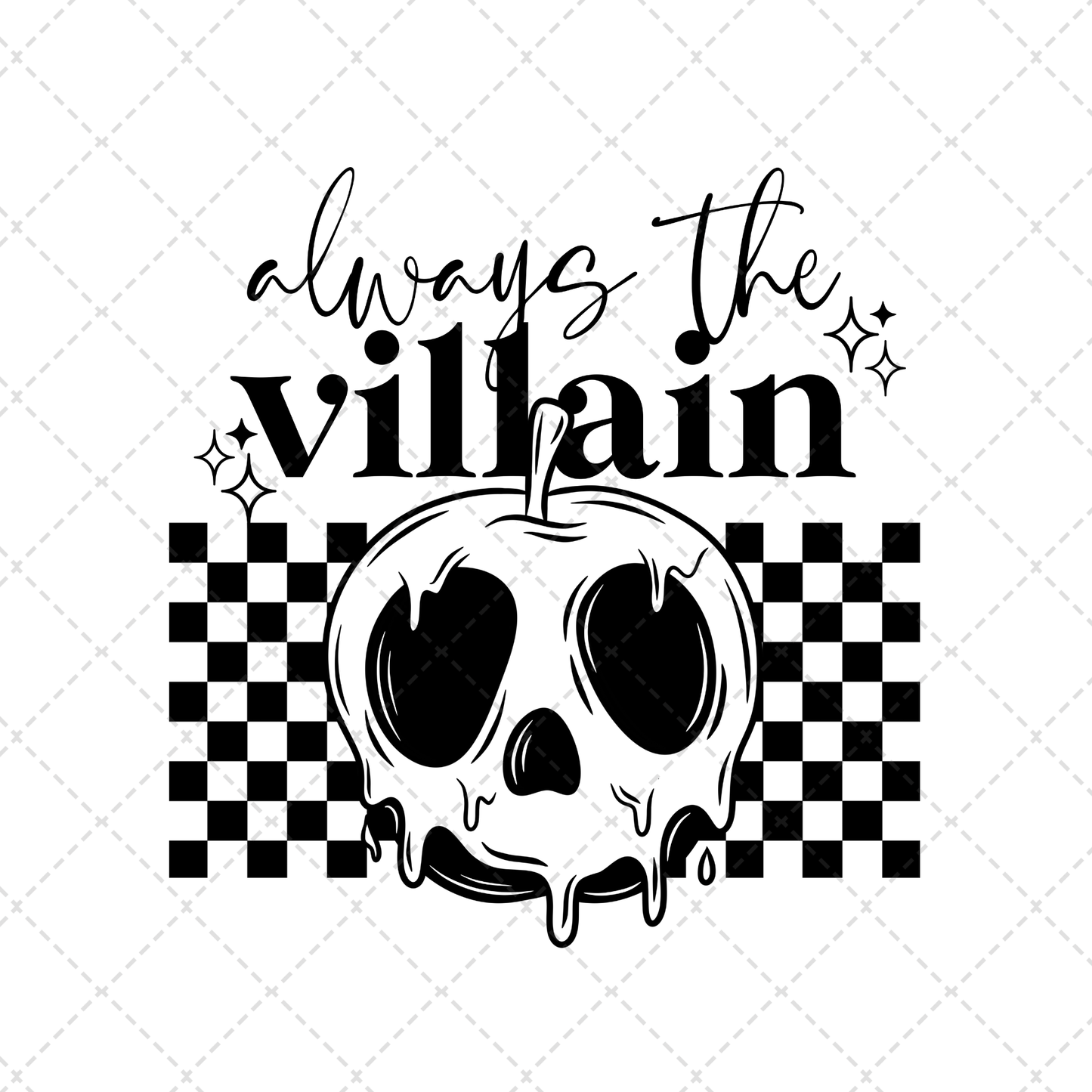 Always The Villain Black Transfer **TWO PART* SOLD SEPARATELY**