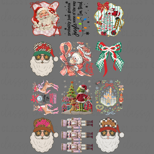 Giddy Up Jingle Horse - 30x48 - PREMADE GANG SHEET