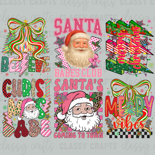 Retro Christmas 30x24 - PREMADE GANG SHEET
