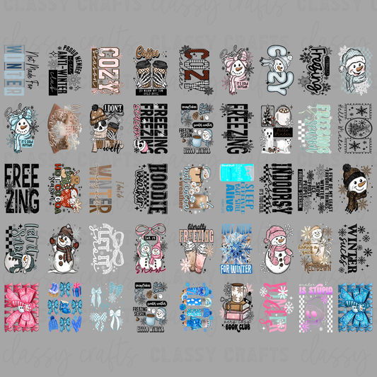 It's Cold Outside Hat Patches - 30x24 - PREMADE GANG SHEET